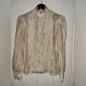 Cloak of many Colors by Liberty & Lucrezia Vintage Victorian Top Blouse Shirt 10